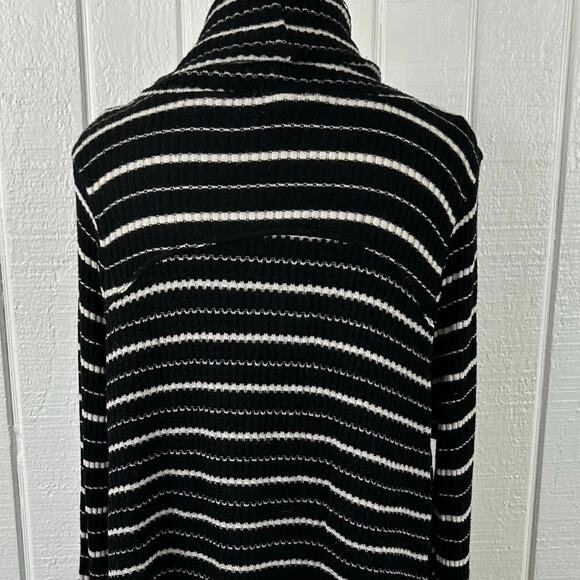 Free People Women Long Sleeve Knit Sweater Top Oversized Boho Winter Black Large - Picture 7 of 8